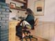 Woman working at desk with coffee